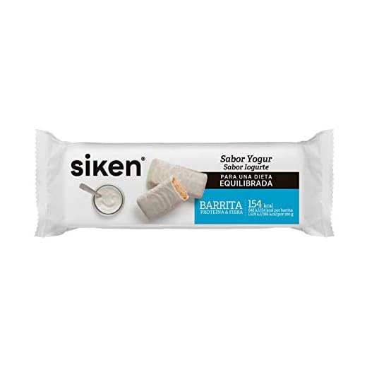 Siken barrita snack - Barrita de yogur de 40 g, 170 Kcal/barrita, Ayuda a controlar tu peso, Aporta fibra, vitaminas y minerales