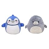 Squishmallow Perfect Pairs - Set of 2 Squishmallows - Collect Them All (Babs Blue Jay & Matt Manatee...