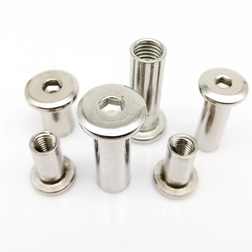 Rivet à tête hexagonale creuse M3 en inox 304 avec écrou et manchon de 14mm