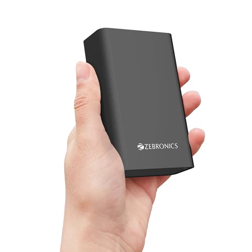 Image of ZEBRONICS 20000 mAh Compact Power Bank, 22.5W Super Fast Charging, PD3.0 (PPS), Dual Type-C & USB-A, LED Indicator, Metal Body, for All Mobiles, Tablet & Other Devices EnergiTank 20MR1 (Midnight)