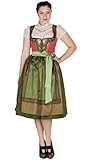 Sportalm Dirndl Matterburg in neon pink oliv in 70er länge mit tollen Applikationen am Ausschnitt.