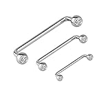14G Tragus Piercing Jewelry, Staple Surface Barbell 16mm, Tragus Jewelry 5/8