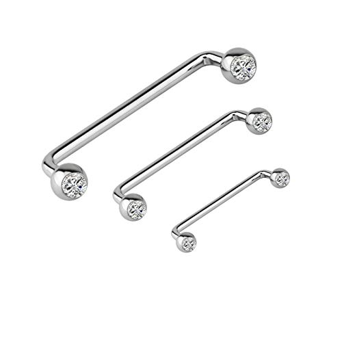 14G Tragus Piercing Jewelry, Staple Surface Barbell 16mm, Tragus Jewelry 5/8