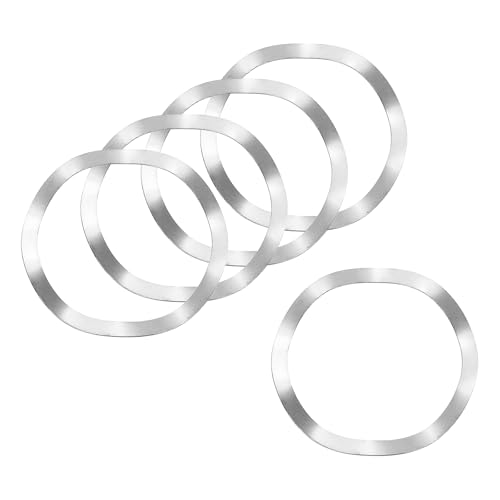 uxcell Wave Spring Washer, 5Pcs 1.81"x1.54"x0.01" (ODxIDxT) - 304 Stainless Steel Curved Washer for Screw Bolt, Wave Washers Gaskets for Machinery (Silver)
