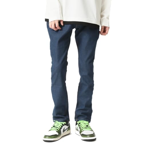 [アーケード] チノパン メンズ あったか 裏フリース ストレッチ スキニー デニム ジーンズ 暖パンツ S リジッド(デニム) - ARCADE(アーケード) - 商品画像