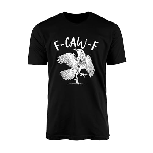 Funny F-CAW-F Crow Shirt – Sarcastic Halloween Raven T-Shirt – Unisex Spooky Humor Tee