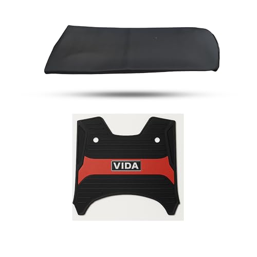 Image of New VIDA VX2 Seat Cover with FOOTMAT Multi Color for Hero VIDA VX2 GO,VIDA VX2 Plus