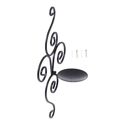 TOPPERFUN Hanging Candle Holder Wall Decor Candlestick Black Pillar Candle Holder for Home