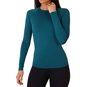 TCA Super Thermal Long Sleeve Women Running, Ski Base Layer – Compression Shirts Woman, Workout Tops for Women
