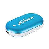 Cypers Double-Side Rechargeable Hand Warmer 5200mAh Portable Power Bank for iPhone, Samsung Galaxy and Android Phone(Blue)