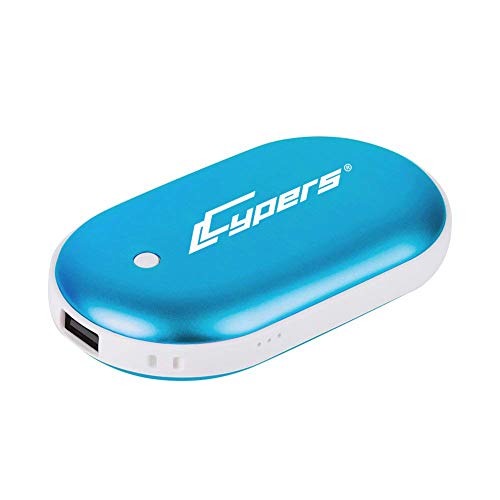 Cypers Double-Side Rechargeable Hand Warmer 5200mAh Portable Power Bank for iPhone, Samsung Galaxy and Android Phone(Blue)