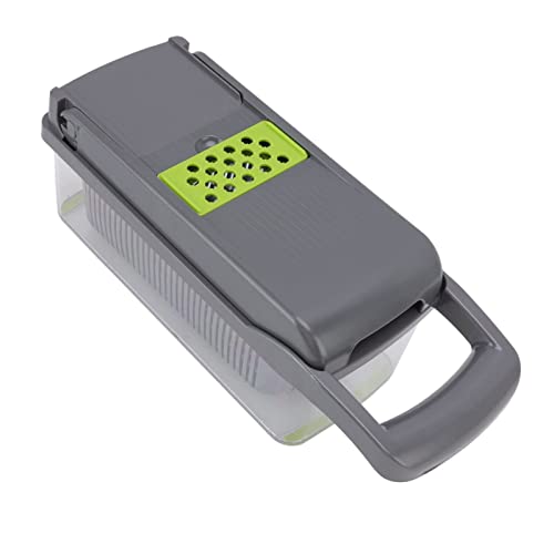 Cortador de verduras, cortador de verduras 14 en 1, cortador de verduras con separador de claras de huevo, 6 cuchillas, cortador de alimentos, espiralizador manual