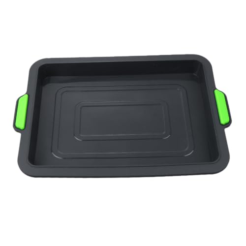 KICHOUSE tortiera rettangolare Telaio da forno Bakeware biscotto rimovibile vassoio del pane piatto da torta vassoio per torta di pane Nero