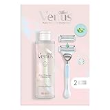 Gillette Venus For Pubic Hair & Skin Women's Razor, 2 Blade Refills and 2in1 Shave Gel and Cleanser 190ml