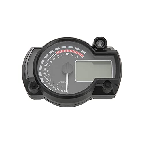 CFTGIW Velocímetro de Motocicleta Odógrafo 15000 R/min Pantalla LCD Universal Ajustable para Automóviles de 12 V, Vehículos Recreativos, Vehículos Recreativos, para Que Sus Motocicletas Sean