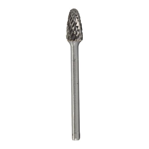 Image of Drill America SF-81 Carbide Burr /Rotary File Tree Radius End Double Cut for Die Grinder 3 /16 inch Dia. x 1 /2 inch Cut Length with 3 /16 inch Shank and 2 inch Overall Length, DUL Series