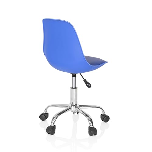hjh OFFICE 742017 Silla Giratoria para Niños Fancy II Piel sintética Azul, Sillas de Escritorio Infantiles, Ajustable en Altura, Silla Juvenil - imagen 4