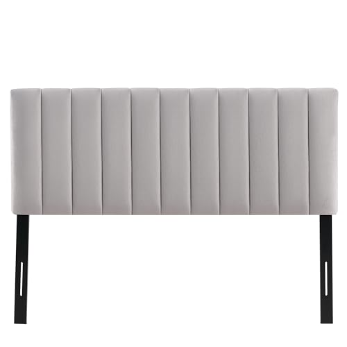 Modern Minimalist King Headboard, Light Grey, Durable Wood Legs
For Bedroom Furniture