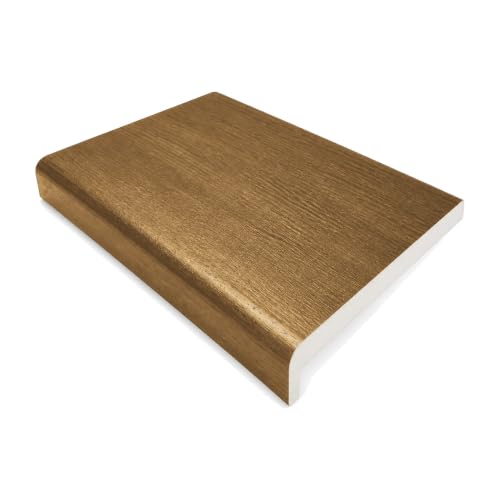 Image of Windows4you Irish Oak uPVC Capping Board 200mm x 2m x 9mm – Woodgrain Fascia Soffit Cover Trim – 1, 2 or 4 Pack – Weatherproof Timber-Effect Cladding (1 Pack)