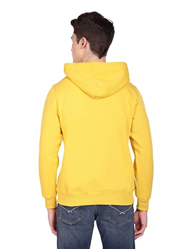 Image of U.S. POLO ASSN. Men Cotton Blend Logo Solid Hooded Sweatshirt