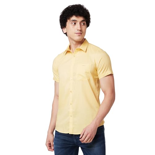 Image of Spykar Men's Regular Fit N /A Full Sleeve Solid Casual Shirts