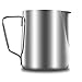 Stainless Steel Milk Frothing Pitcher, 12oz/350ml Milk Coffee Cappuccino Latte Art Frothing Pitcher Barista Milk Jug Cup, Measurements on Both Sides Inside Decorating Art Pen & Microfiber Cloth