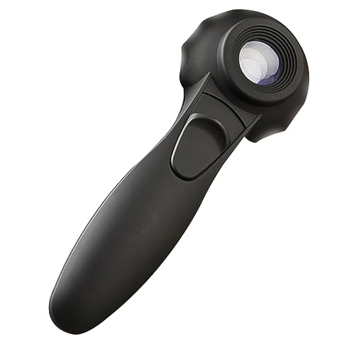 GOOHOCHY 6 Led Lighted Hand Magnifying Glass 30x Magnification for Jewelry Inspection Portable and Easy to Use