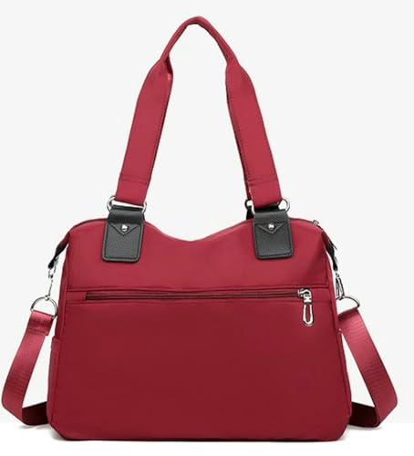 Nylon Shoulder Bag for Women Lightweight Oxford Multi-Pocket Crossbody Bag Large Tote Handbag Waterproof Travel Satchel Purse2