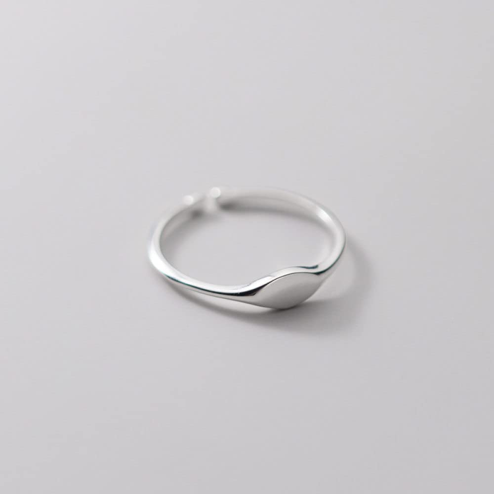 Bague ajustable argent 925 ovale le cadeau idéal pour un mariage
