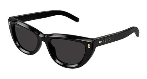 Gucci GG1521S 001 Sunglasses Women's Black/Grey Cat Eye 51mm