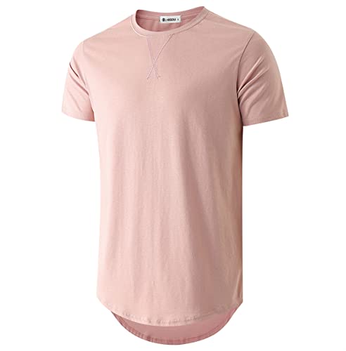 Image of KLIEGOU Men's 100% Cotton Longline T-Shirt, Pre-Shrunk Soft