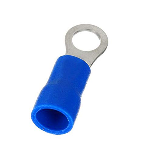 Davitu 100PCS New Ring Ground Insulated Wire Connector Electrical Crimp Terminal 14-16AWG -M25 - (Color: as Show)