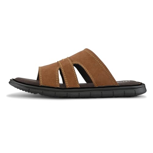 Image of Centrino Men's Slide Sandals | Multi-Strap Design with Cushioned Insole | Lightweight Comfortable Casual Footwear for Summer & Office Travel (9581)