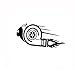 Vinciann Adesivo Sticker Turbo Snail Vinile Auto Car Tuning Race Lumaca Arrabbiata Nero