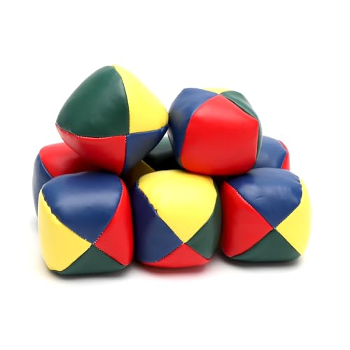APOMOONS 8 pcs Balle de jonglage, 5cm x 5cm, balles de jonglage en Cuir Souple Enfants Adultes Débutants Professionnels, Balle chamboule Tout pour...