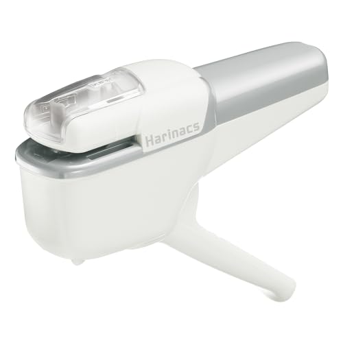 Image of Kokuyo Stapleless Stapler, Harinacs Handheld Staple-Free, Up to 10 Sheets No Staple Binding, Portable Compact Holeless Stapler, Pale White, Japan Import (SLN-MSH110PW)