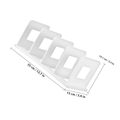 Organiseur de bureau vertical blanc en plastique pour dossiers