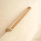 5 FT Modern Aluminum Handrail Set - ADA Compliant Indoor & Outdoor Stair Railing. 1.4" Diameter Grab Bar. Wall-Mounted with 90Β°Wall Return End. Rust Free(Cherry Wood Grain, 5 FT- Two Joined Pieces)