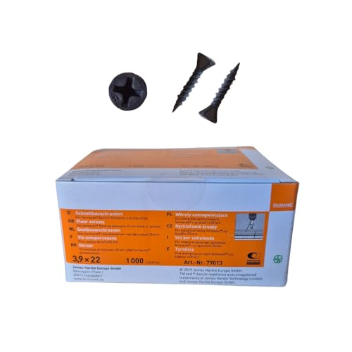 Fermacell Schnellbauschrauben für Estrich-Elemente 3,9 x 22mm, 1000 Stück