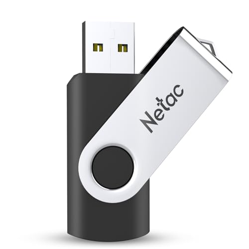 Netac 128GB USB Stick USB 3.2 Flash Drive, Up to 100MB/s, Thumb Drive for Data Storage, Pen Drive with Swivel Design, Memory Stick for External Storage Data/Computer/PC/Laptop/Sound