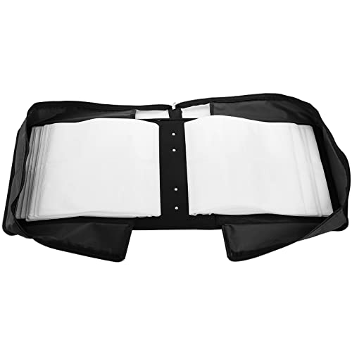 Fasmov 400 Disc Cd/Dvd Binder Dvd Wallet Case, Dvd Case Holder Media Storage Organizer Binder Wallet For Car Home Office Travel, Black #TOP3