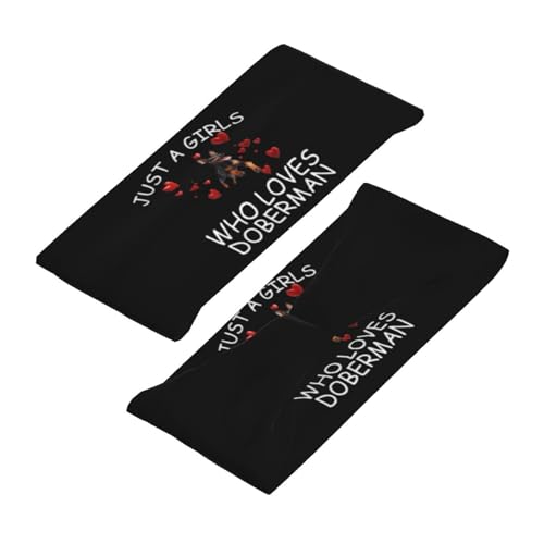 Just A Girls Who Loves Doberman Dog Adjustable Sports Headband Moisture Wicking Sweatband for Running Workout4