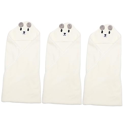 Totority 3 Piezas De Toalla De Baño con Capa para Bebé Toallitas De Bebé para Recién Nacido Toallitas De Baño para Bebé Pañales para Recién Nacidos Mantas Frías para Dormir Baño De