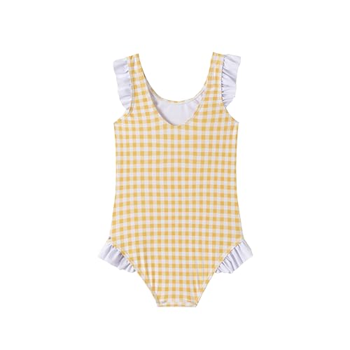 Image of LIZENS One Piece Swimsuit for Girls Swimwear with Ruffled Children Bathing Suit