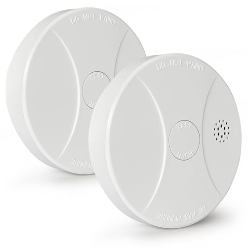 Smoke Alarms with Optical Detector (2 Pack)