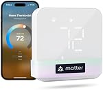 meross Smart Thermostat for Home, WiFi Thermostat Works with Matter, Alexa, Apple Home, Google Assistant, App & Voice Control, 7x24h Scheduling, Energy Saving, C-Wire Required