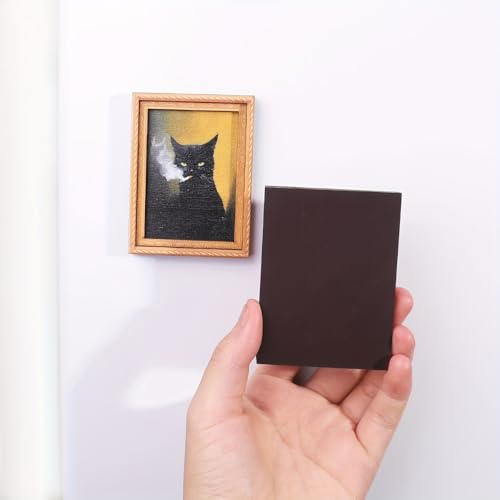 Imán decorativo para nevera con diseño de gato miniatura 7