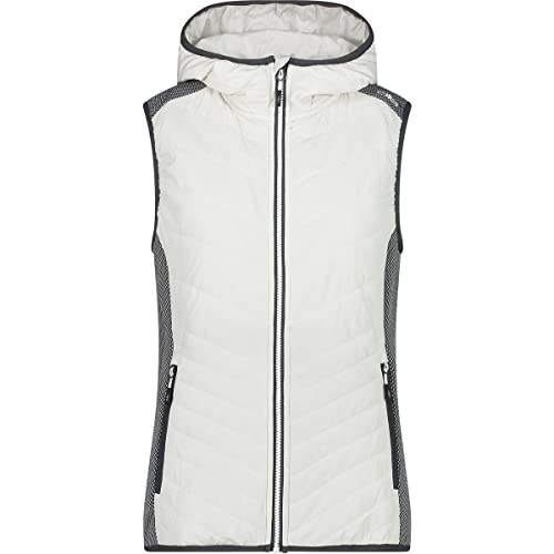 CMP Damen Hybrid Hoodie Weste, b.co Gesso, 42