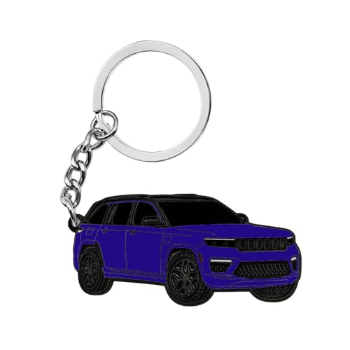 BENDCOKO Double-Sided Car Keychain Compatible with Jeep Grand Cherokee,Metal Key