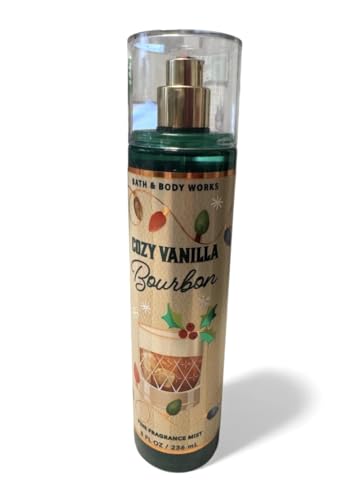 Bath & Body Works Bath and Body Works Cozy Vanilla Bourbon Fine Fragrance Mist 8 Fluid Ounce Body Spray (2023 Limited Edition)